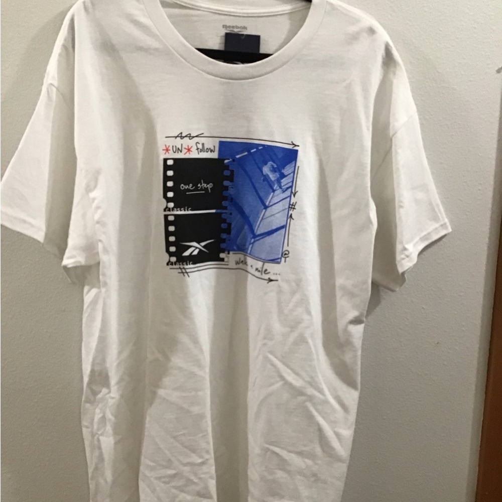 Reebok White Graphic Men's T-Shirt